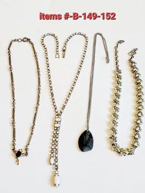 4 Necklaces, items # B-149-152,. wt.  70 grams